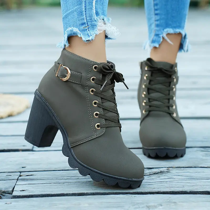 Liora Mid-Heel Ankle Boots