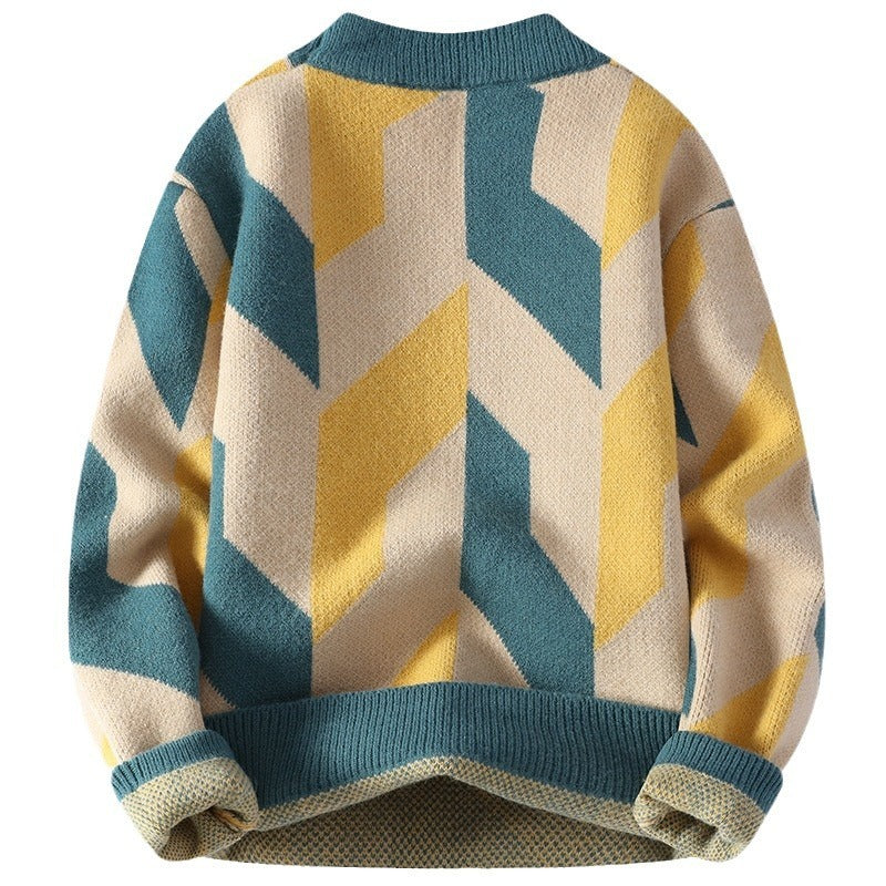 Lazaro geometrisk strik sweater
