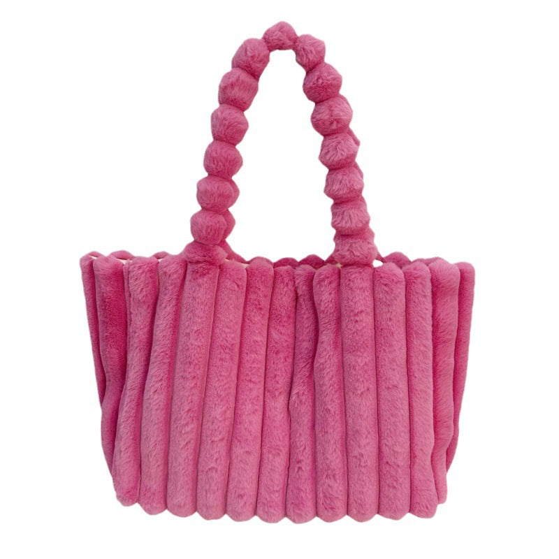 Fluffy tote taske
