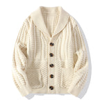 Mænds sweater cardigan langærmet frakke