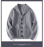 Mænds sweater cardigan langærmet frakke