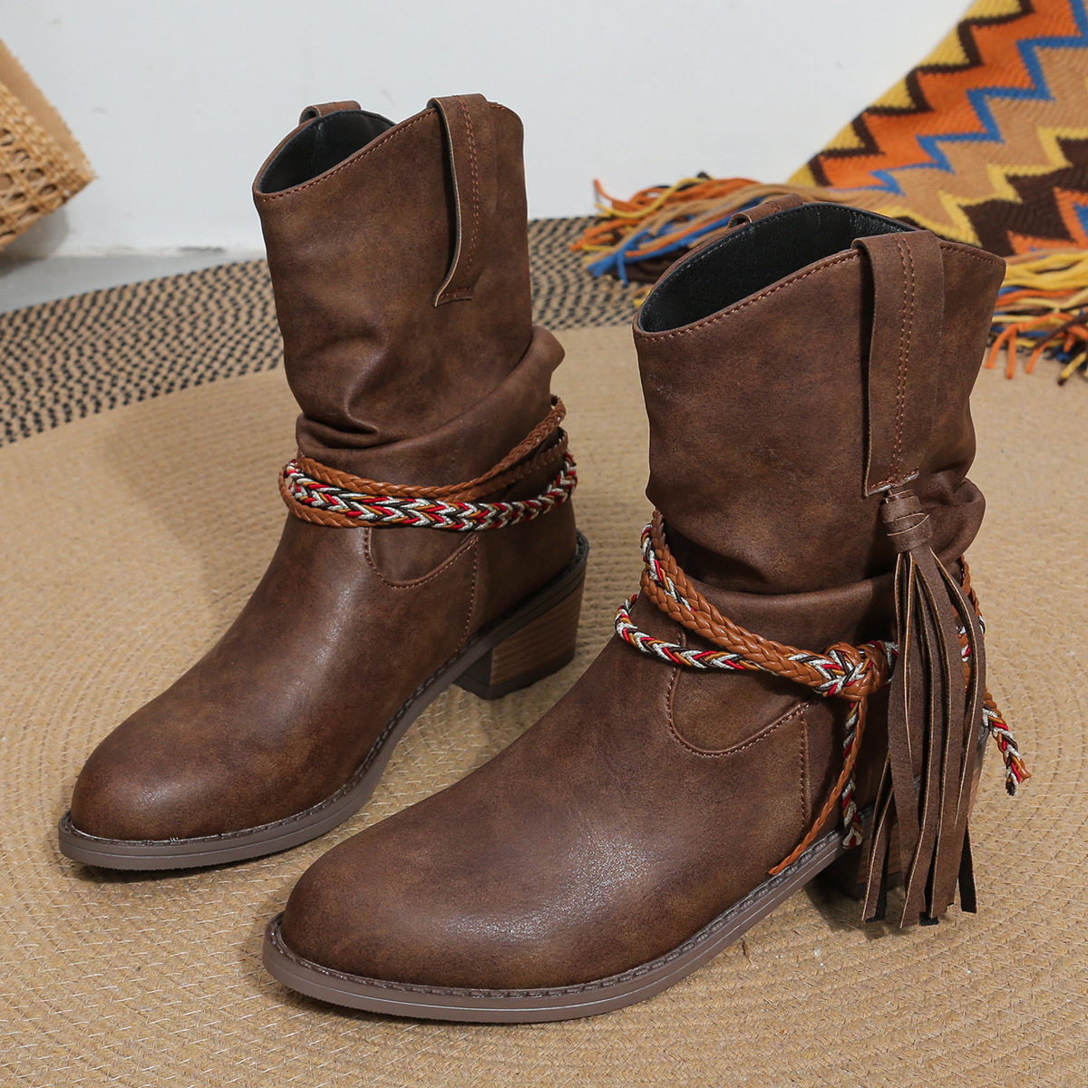 Rodeo Tassel Ankelstøvler