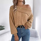 Brise strikket off-skulder sweater