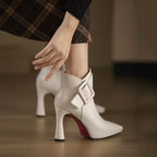 Ashley Buckle Heel Boots