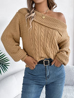 Brise strikket off-skulder sweater