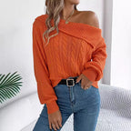 Brise strikket off-skulder sweater