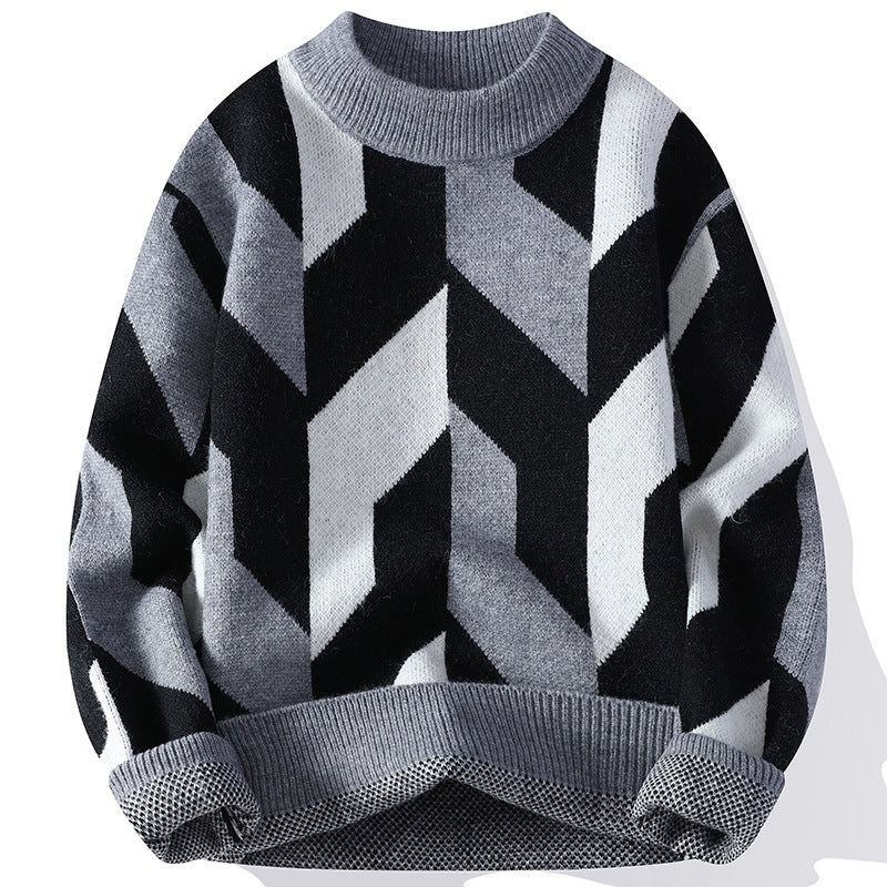 Lazaro geometrisk strik sweater