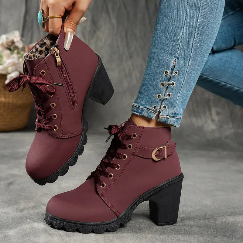 Liora Mid-Heel Ankle Boots