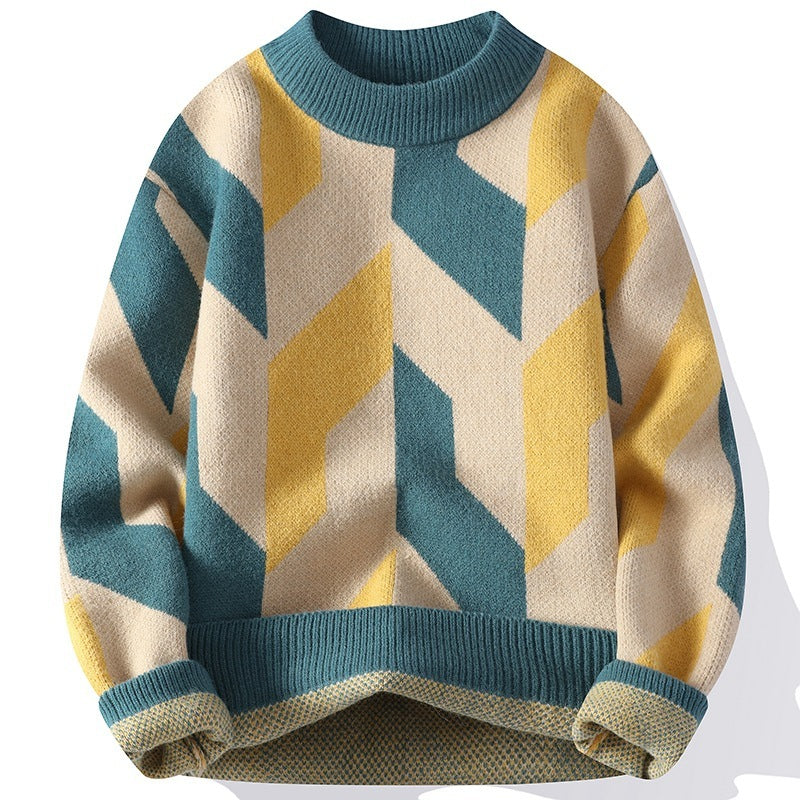 Lazaro geometrisk strik sweater
